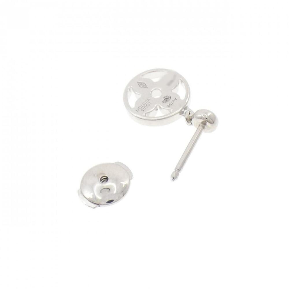 LOUIS VUITTON Silver Monogram Earrings - Picture 3 of 4